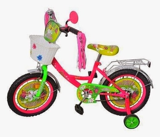 Двухколесный велосипед Profi P1451F-W салатово-розовый
